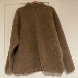 Cozy Tan Sherpa Pullover